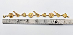 Vtg 1960s Mexican Mariachi Charm Bracelet – Faux Damascene Guitar Sombrero