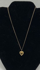 14KGF Gold Filled Heart Locket Pendant Necklace With 15 inch Chain
