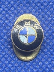 BMW Badge Pin Vintage Enamel 11 mm Buttonhole 1950’s-1970s Emblem blue white