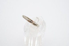 Vintage 18k White Gold Diamond Ring Etched Size 6.75