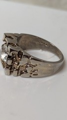 Vintage 18KT HGE Mens Ring Size 11.25 Heavy Gold Electroplate Golden Nugget