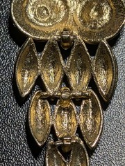 Vtg 1970s AVON Textured Chain Gold Tone Articulated OWL Pendant 24″ Necklace