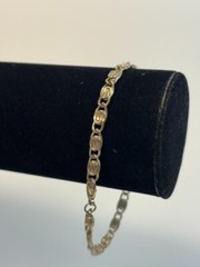 Vintage Bracelet Silver Tone Delicate Metalwork Links 7 inch