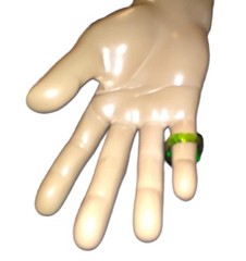 vintage 1960’s Green Lucite Bubble Dome Ring size 8.5