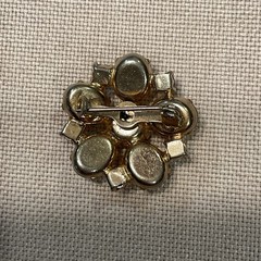 Lot Of 3 Vintage Brooch Pins All Prong Set Rhinestones 1 Signed Austria Flowers