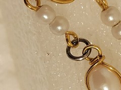 Trifari Goldtone and Faux Pearl Bracelet (1955-1969)