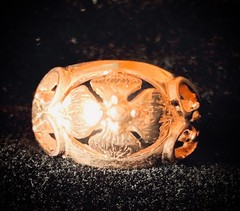 Original Vintage Gold Ring 14K (583) Made in Former USSR Weight 5.13g Sz 16.5mm