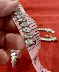 VTG MARQUISE CUT PRONG SET TENNIS 15” NECKLACE & MATCHING TENNIS BRACELET 7”