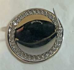 VTG – Monogram Pin Brooch – Initials S N D – Sterling Silver Bar – Marked 1.25″