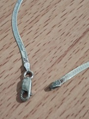 Vtg 925 Italian Italy Sterling Silver 2.5mm Herringbone Bracelet 8 1/4 inches