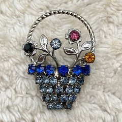 Brooch Lot of 5 Sparkly Pins Vintage to Now Mixed Styles