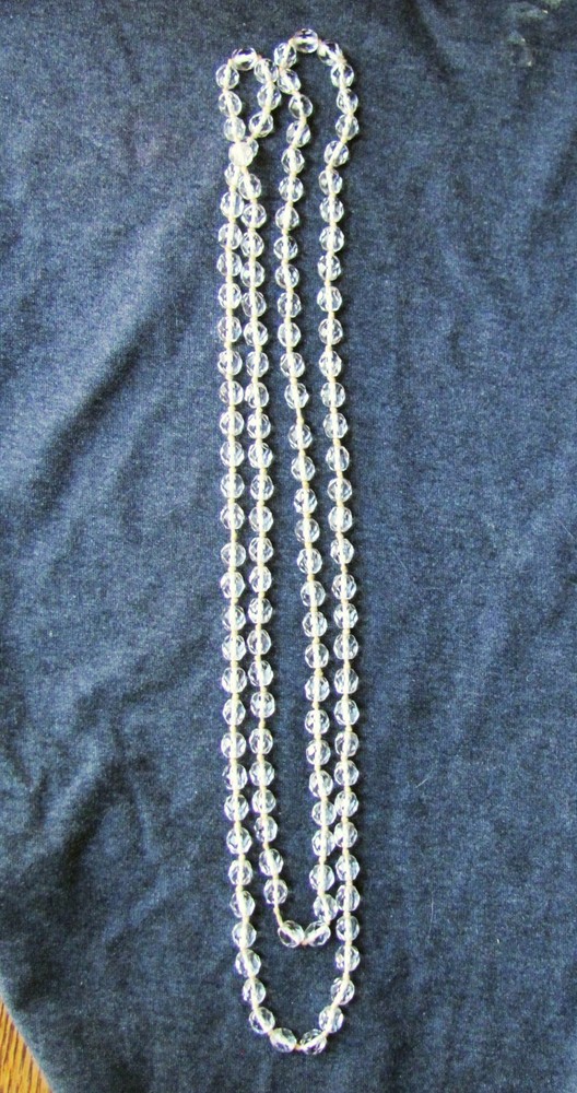 Faceted Crystal 58″ Single Strand Beads