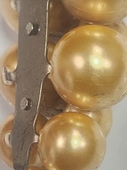 Vintage 1940s Faux Pearl Fur Clip Dress Clip Champagne Grape Cluster Brooch 2.5″