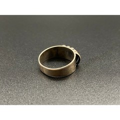 Vintage 950 Sterling Silver 18K Gold Ring Size 7.5