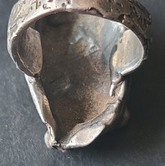 VTG MCM Sterling Silver Brutalist Modernist Abstract Embrace Statement Ring Sz 7