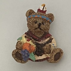 3 Vintage Resin Bear Pins Boyd’s Bears Mom Lifesaver Adventure Thanksgiving