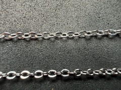 2.04g Vintage Sterling Silver 925 Oval Cable Chain Necklace 18 in M