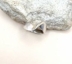 Vintage Sterling Silver 925 Modernist Wavy Abstract Ring Everyday Size 5.5