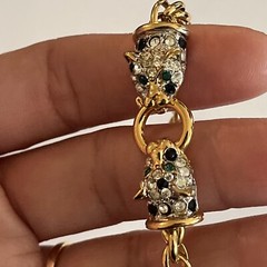 Vintage JACKIE COLLINS rhinestones bracelet