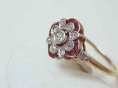 0.80CT Round Cut CZ & Pink Estate Edwardian Art Deco Women’s Floral Inspire Ring