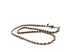 Vintage Revlon Rope Twisted Chain Necklace 18″ Silver Tone Costume 4mm Wide GUC