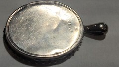 British Victorian Hallmarked Silver Engraved Floral Ivy 23.4g Locket Pendant