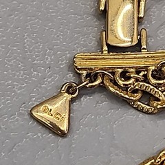 Vintage Liz Claiborne Necklace Three Layered Chain Gold Tone 33″