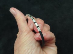 Vintage Black Cord w/Sterling Touches Everyday Bracelet
