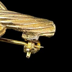 Vintage Brooch GoldTone Rope Twisted Knot Knotted 2.25″ Long