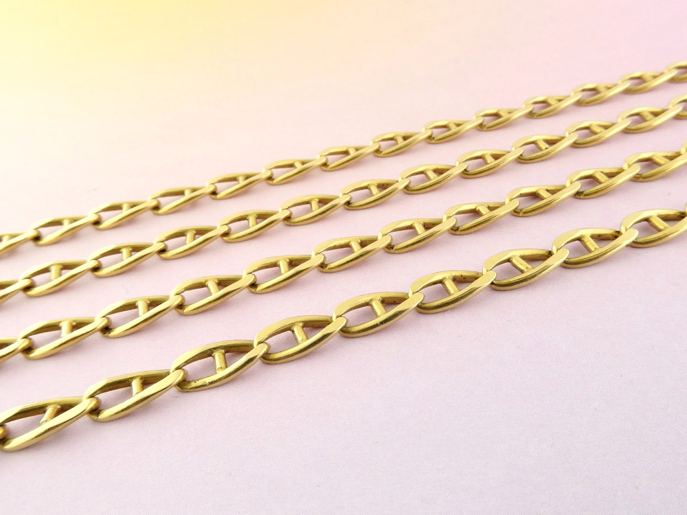 Estate Italian 18K Gold Solid Anchor Mariner 4.2mm /25″ Unisex Chain | 24.8grams