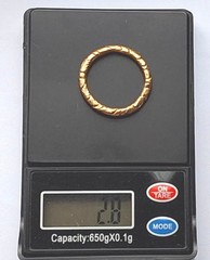 Large Antique Gold Filled SPLIT RING 25mm or 1″ Albertina Watch FOB Finding