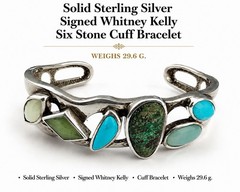 Vintage Sterling Silver Cuff Bracelet Signed Whitney Kelly 29 Grams