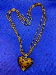 Heart Charm Jewelry Beaded Necklace Woman’s Girls