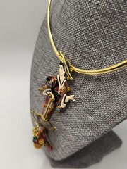 LUNCH AT THE RITZ Geisha Girl Pendant Brooch Hand Painted Fully Articulated