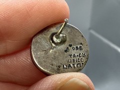 Laton Taxco Sterling Modernist Saturn Orbit Stud Earrings Mixed Metal Artisan