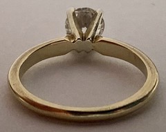 Vintage Solid 14k Yellow Gold Diamond Ring Estate, Natural Diamond, Antique 0.68