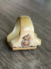 Vintage 1940s Mexican Biker Ring Roman Centurion Trojan Soldier 9.75 Two-Tone