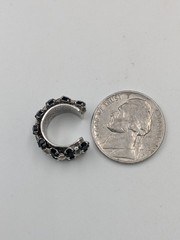 1980’s Terzorecchino Idemaria BREV N 170307 Black & White Rhinestone Ear Cuff