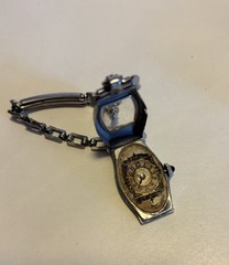 Vintage Milos Swiss Art Deco 15J Wrist Watch Blue Cabochon RPG c. 1930s