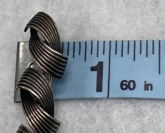 Vintage Theodor Klotz Teka Modernist 835 Silver Pin Brooch GERMANY~Twisted Rope