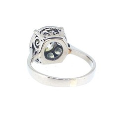 Vintage 1940s 2.72 Ct. Fancy Intense Yellowish Green Chameleon Diamond Ring