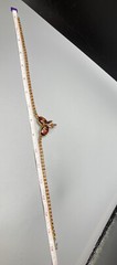 Juliana D&E Book Piece Ref No 452 Rhinestone Necklace w/ Red Fluss Stones 16”