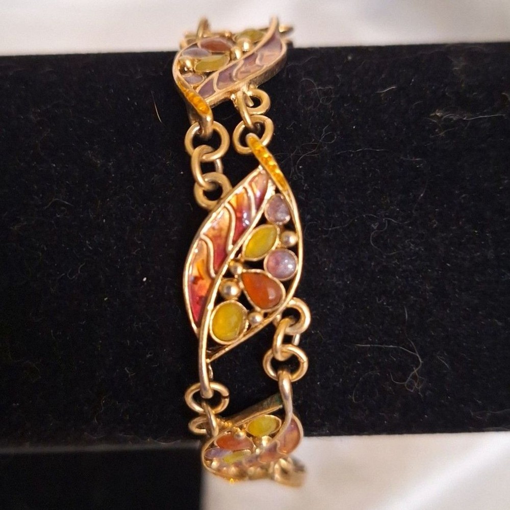 A Vintage Lauren Conrad Women’s Bracelet Leaves Rhinestones Granny Core