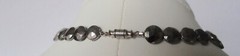 Vintage Art-Deco Glass Choker/ Glass Lapis Lazuli & Faceted Glass Silver Beads