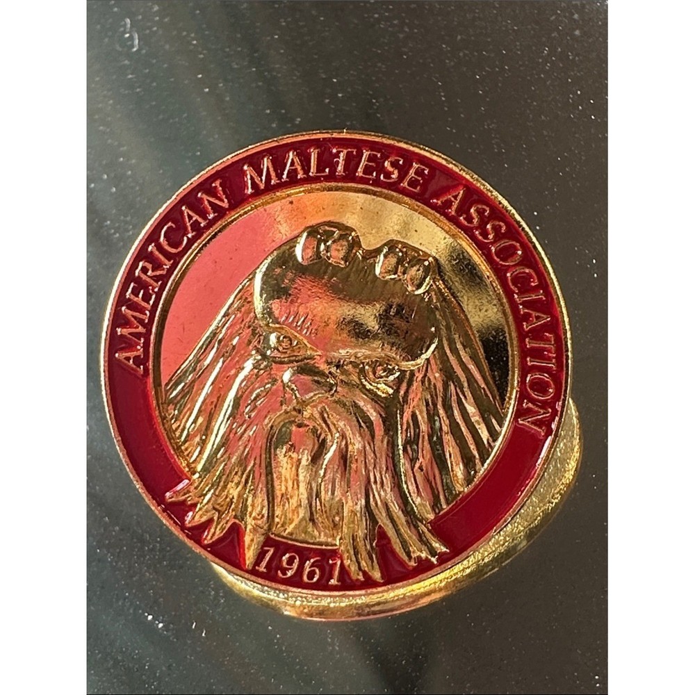 Vintage Monogram InternationalAmerican Maltese Association Enamel Pin 1961