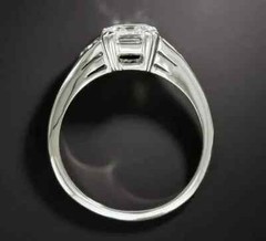 Art Deco Style 3.00Ct Asscher Cut Lab-Created Diamond Wedding Ring In 925 Silver