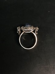 Vintage Sterling Silver Lapis Ring Tribal Middle Eastern Style Size 3.25