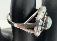 Rare Estate VTG Theodor Fahner Sterling Opal Ring Size 6 3/4