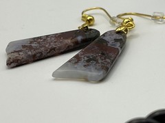 Cheetah Agate Gold French Wire Earrings lightweight!