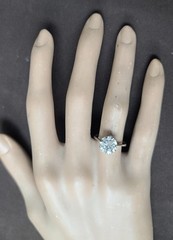 Platinum Vintage Engagement Ring 2.35ct. Lab Grown Round Old Euro Cut Diamond